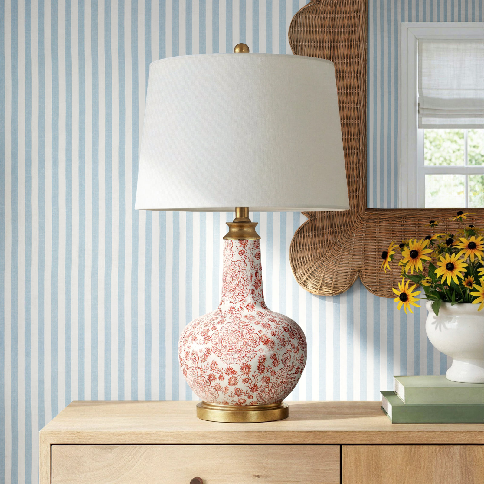 Craton Ceramic Table Lamp,  Blue
