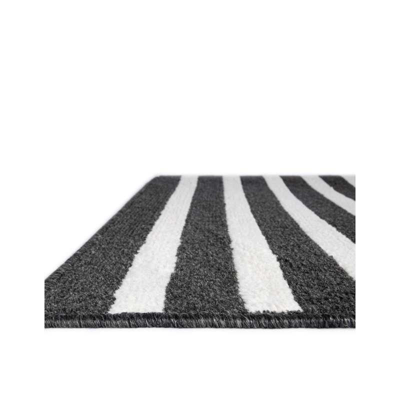 Latitude Run® Namsen Nikolis Rug Black, Rectangle 7'10" x 10'