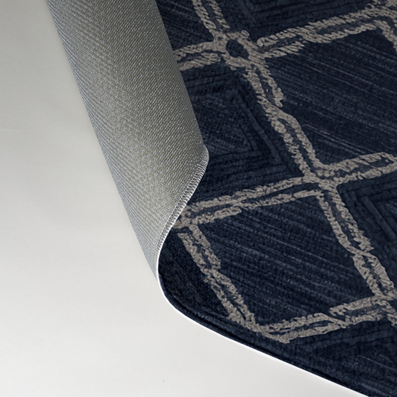 Tapis gris intérieur et extérieur Trellis, Rectangulaire 3 pi x 5 pi