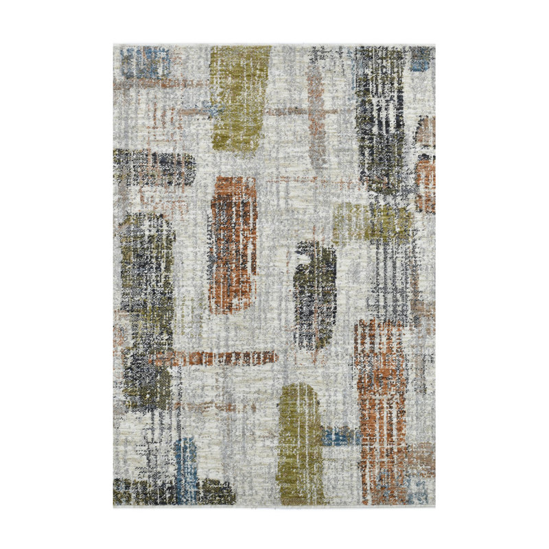 Fen Modern Patchwork Multi Plush Washable Area Rug – Coda Collection, Rectangle 7'10" x 9'10"