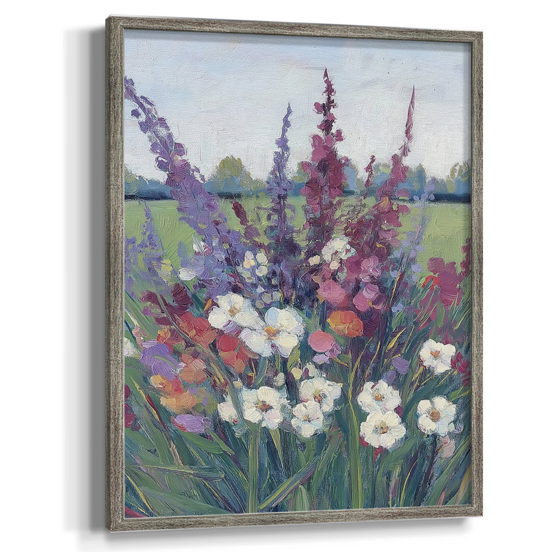 Reproduction encadrée FLORAL Series DCXLI - bois massif, H 11 po x l 9 po