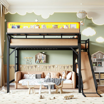 Loft Bed with Built-In Ladder