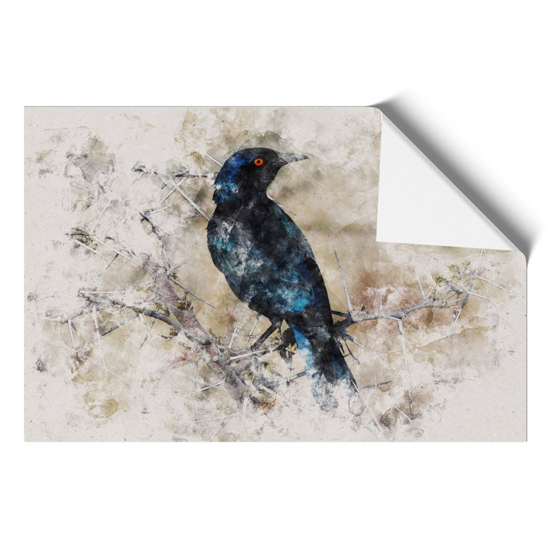 Starling Bird - No Frame Painting, 21cm H x 30cm W x 0.1cm D