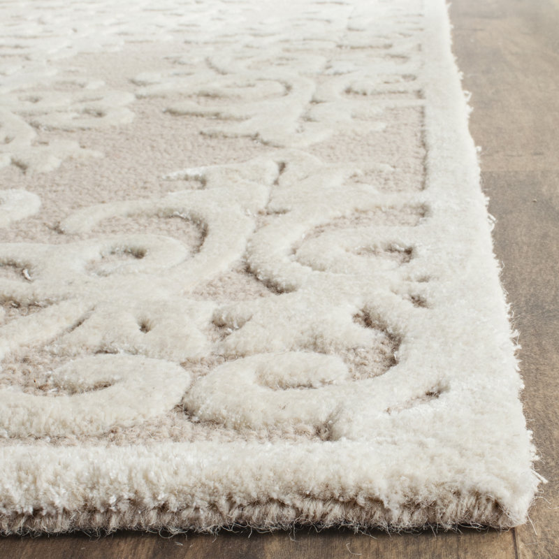 Tapis damas en laine / viscose touffeté à la main Harger, Rond 5 pi