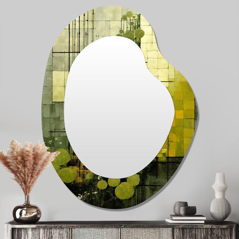 Plantes vertes respectueuses de l'environnement Symphony II - Botanicals Unique Shape Unique Mirror, Green