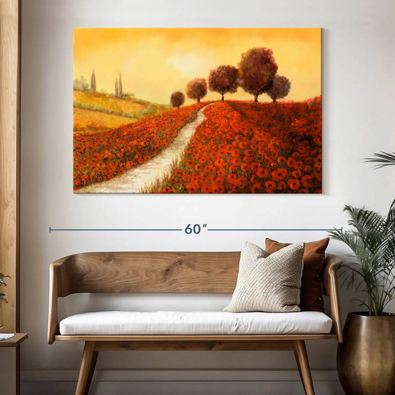 Alvord La Collina Dei Papaveri, H 34 po x l 51 po