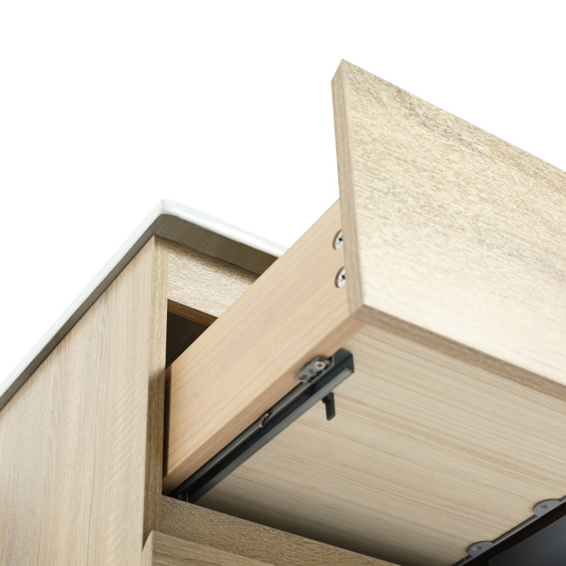 Armoire de salle de bain en contreplaqué de chêne de 30 po, fixée au mur pour un attrait moderne avec style