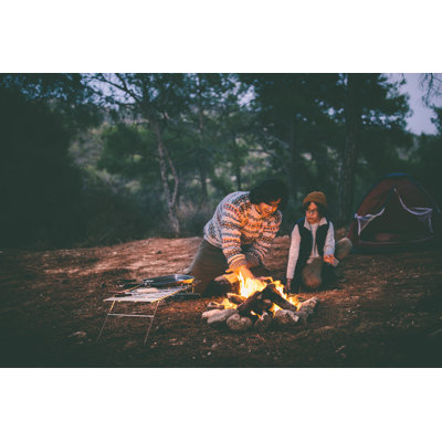 Father and Son Camping by Wundervisuals