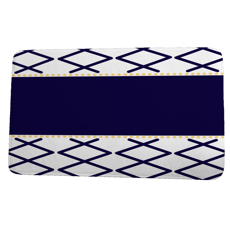 Tapis de bain Madeline, l 24 po x L 17 po, Bleu marine