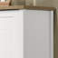 Armoire de rangement Claire 35 po avec finition décorative et panneau de lattes encadré Claire