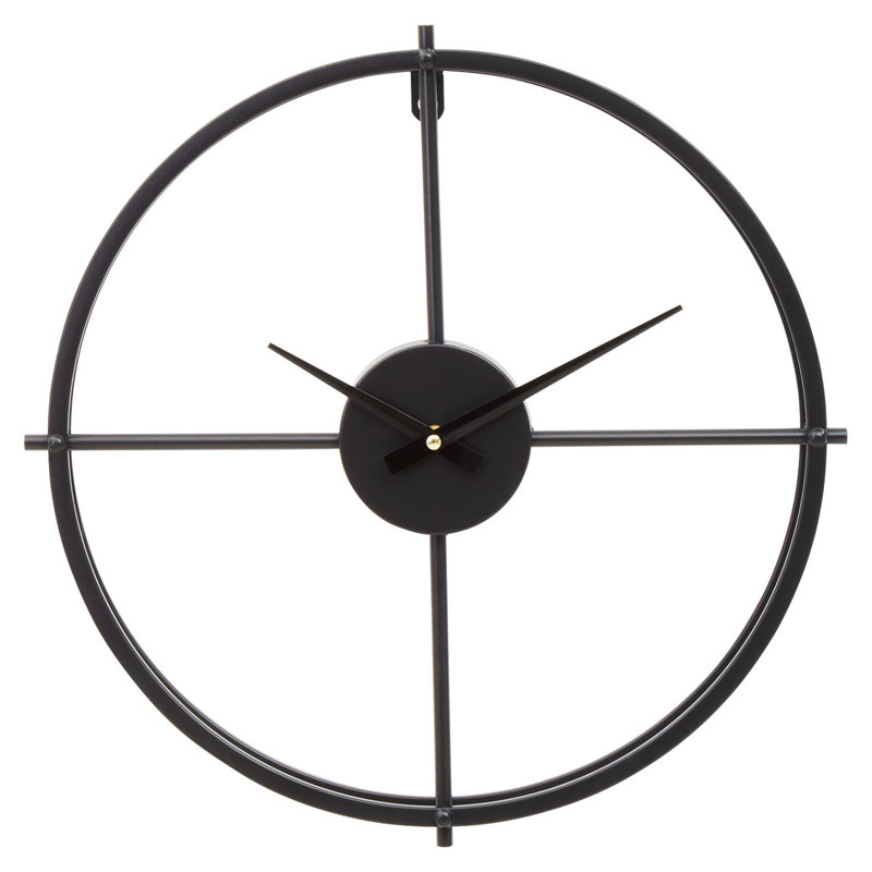Kilyan Metal Wall Clock, Black