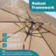 Parasol de patio 10 pi avec réglage de l'inclinaison de la manivelle et volants avec dessus ventilé et 8 nervures-961065342