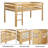Twin Wood Low Loft Bed With Ladder, Space-Saving Design For Small Rooms And Versatile Use, Walnut Finish