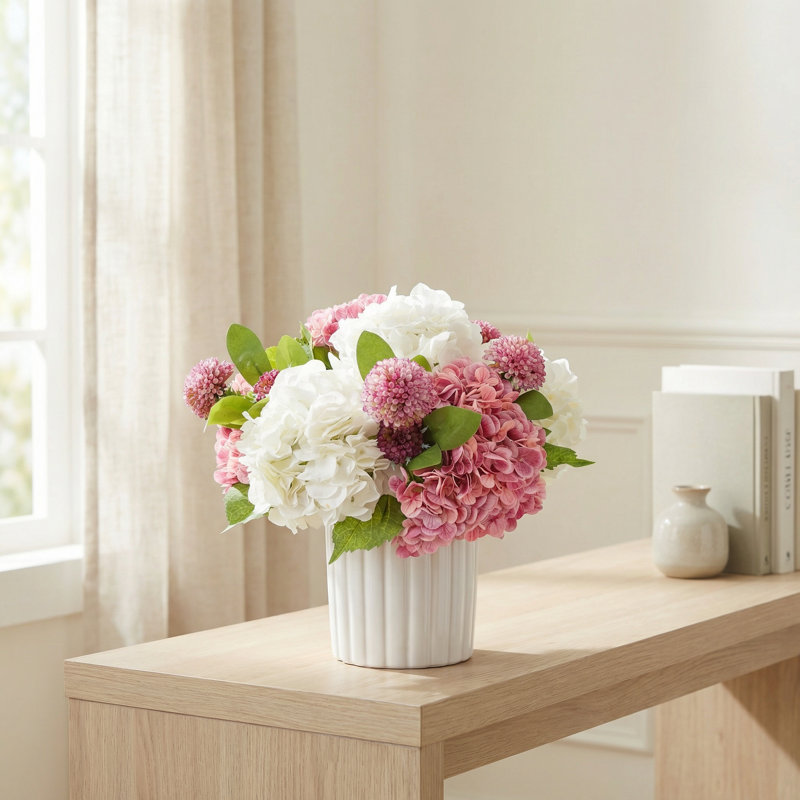 Hydrangea and Dahlia Centerpiece