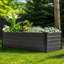 Jardinière rectangulaire surélevée galvanisée 2 x 3 x 6 pi, gris foncé-114292788