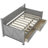 Twin Size Daybed With 2 Large Drawers, X-Shaped Frame, Modern And Rustic Casual Style Daybed, Gray