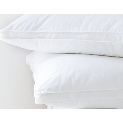 Downtouch 550 Loft White Duck Down & White Duck Feather Core -Medium Support Pillow