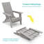 Chaise Adirondack pliable Fairlough HiPS-468557015