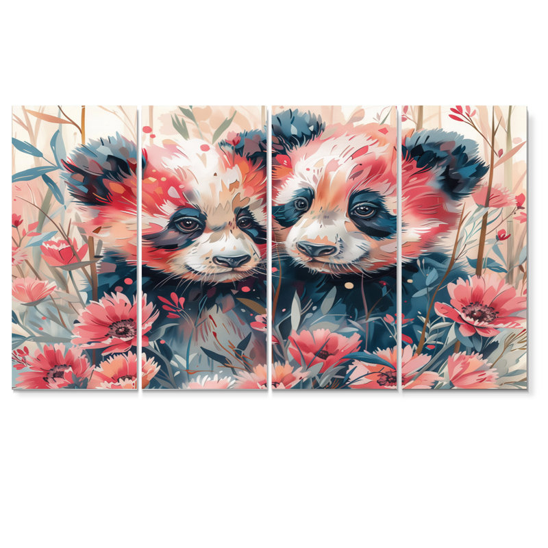 Tobiah - Panda, ensemble d'art sur toile, H 28 po x l 48 po