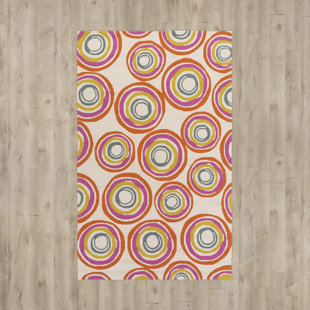 Miranda Hand Hooked Geometric Indoor / Outdoor Rug