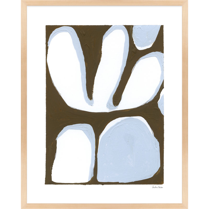 Contemporary Blues 4 Painting by Andrea Stokes, Maple Wood, 30" H x 24" W x 1.25" D
