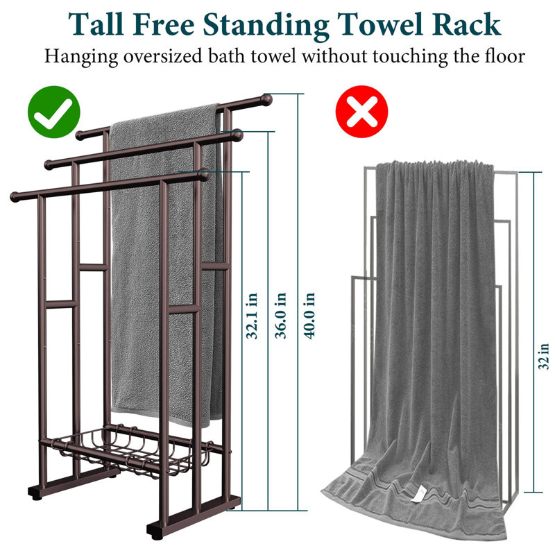 Freestanding Towel Racks, Bronze