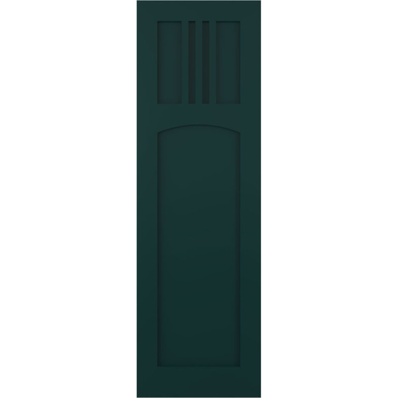 Volets à fixation fixe en PVC True Fit San Miguel, Vert thermique, 18", 50"