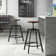 Swivel Adjustable Height Counter Stool with Metal Frame