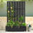 Metal Privacy Planter with Trellis – Metal Raised Garden Bed with Drainage Holes, Decorative Planter Wall Screen for Climbing Plants, Flowers & Vegetables, Modern Garden Divider for Patio, Balcony & Backyard-664028402-664028401