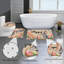 Ensemble de 4 tapis pour salle de bain, lavabo et œufs colorés