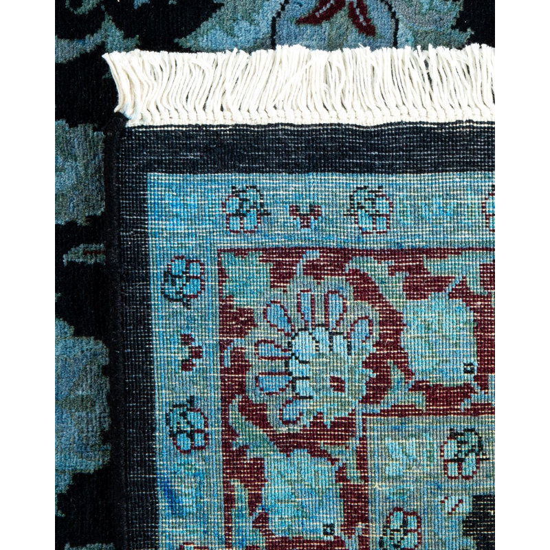 Tapis bleu noué à la main Weirsky - One-of-a-Kind Weirsky