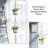 6 Packs Macrame Plant Hangers With6 Set Hooks, Different Tiers Handmade Cotton Rope Hanging Planters Set Flower Pots Holder Stand For Indoor Outdoor Boho Home Decor