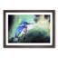 The Kingfisher Bird Looking West in Abstract - Picture Frame Painting Print-55611826-55611825