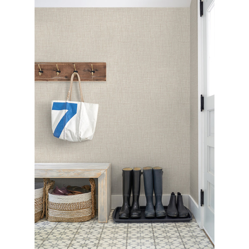Ingrid 33' L x 20.5" W Wallpaper Roll, Taupe