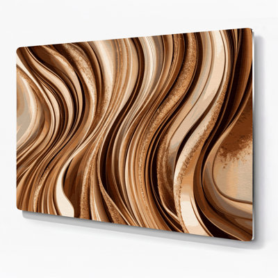 Lyrical Abstraction 95 Brown Metal Wall Art