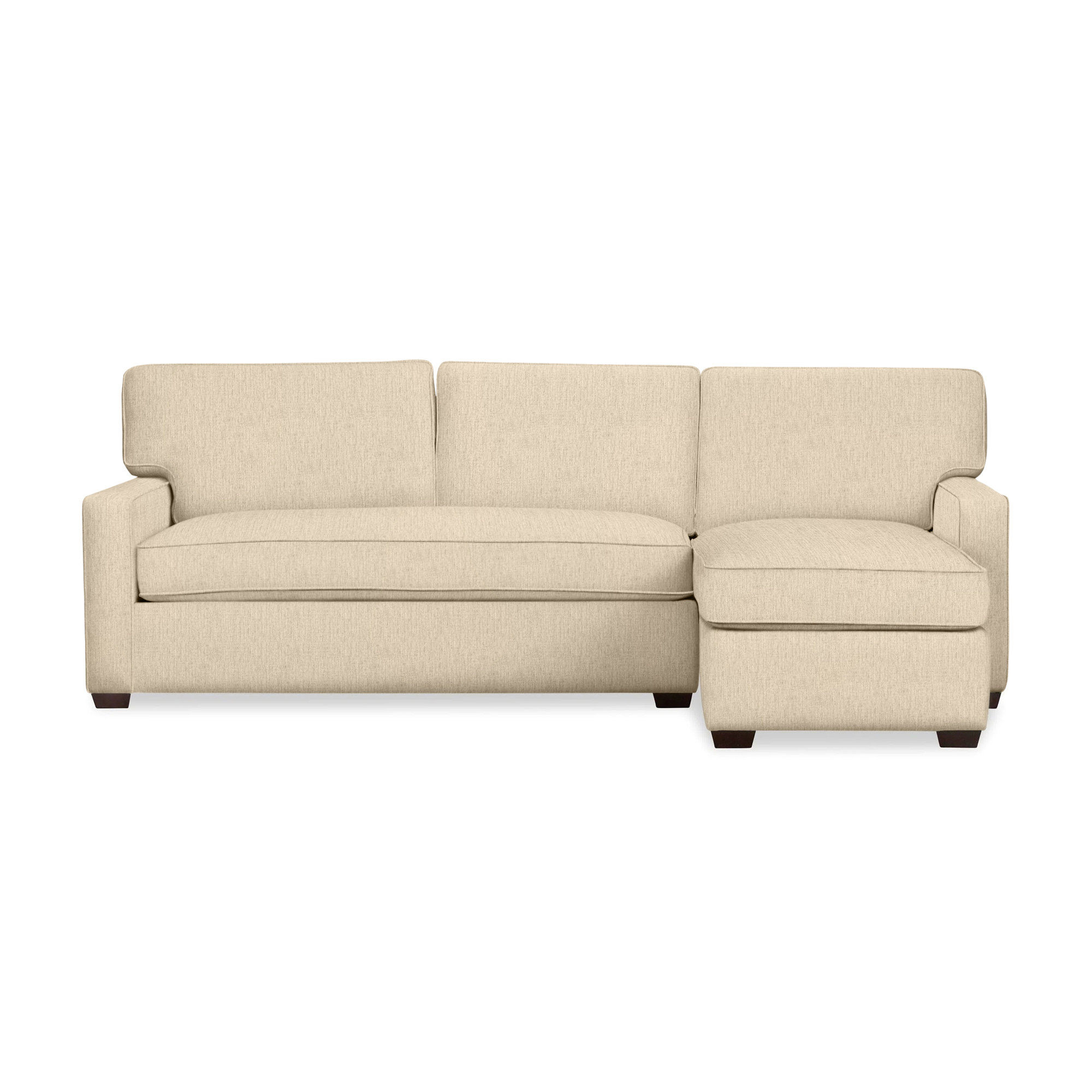 Taylor Upholstered Chaise L-Sectional, Right Hand Facing, Canvas Flax Sunbrella® Canvas