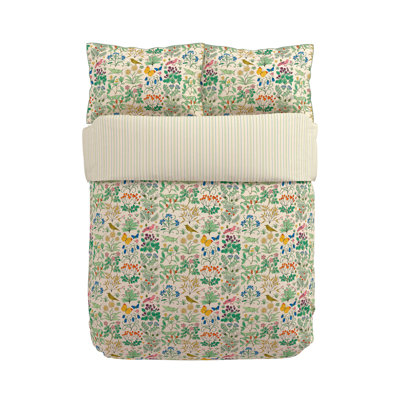 Wild Garden Cotton Floral Duvet Cover Set with Pillowcases Included