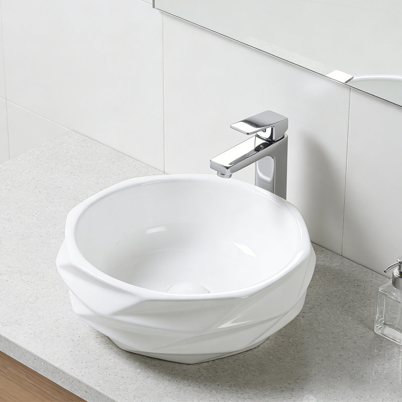 3D Circular Bathroom Vessel Sink