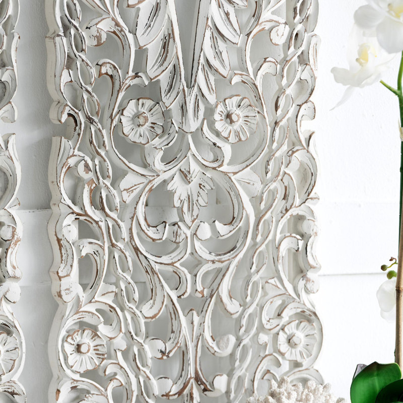 Panneau de vigne floral 59,8 x 15,7 x 1,4 po