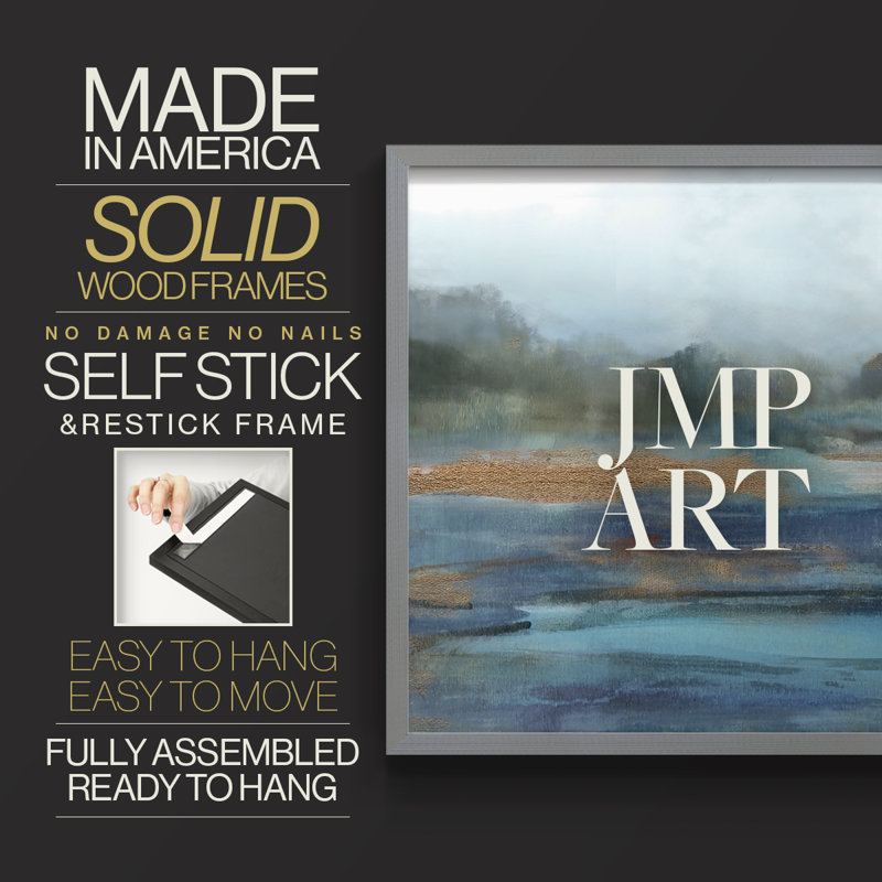 Cold Spring -Framed Print - Restickable, Grey, 16" H x 20" W