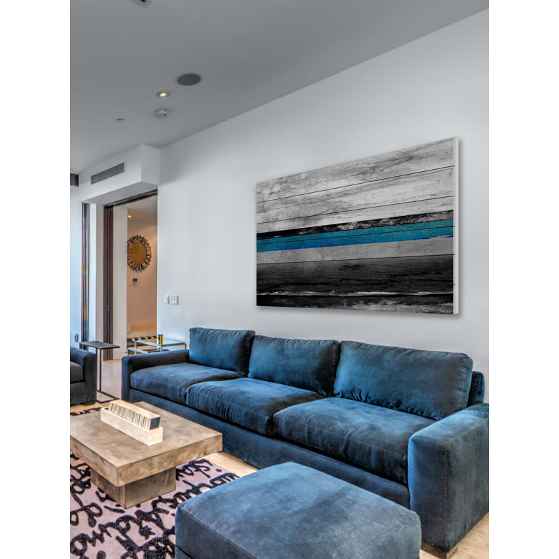 Ocean Blues " Tamula " by Parvez Taj, 40" H x 60" W x 1.5" D