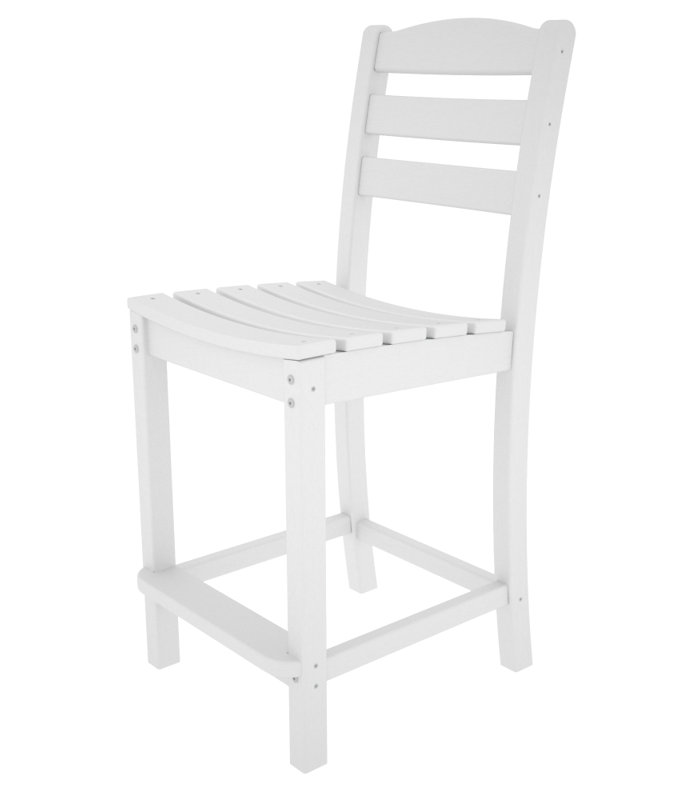 Chaise d'appoint de comptoir POLYWOOD La Casa, Blanc