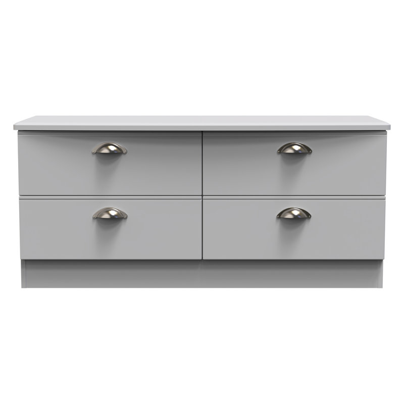Fully Assembled Murier 4 Drawer Chest, Grey Matt/Grey Matt