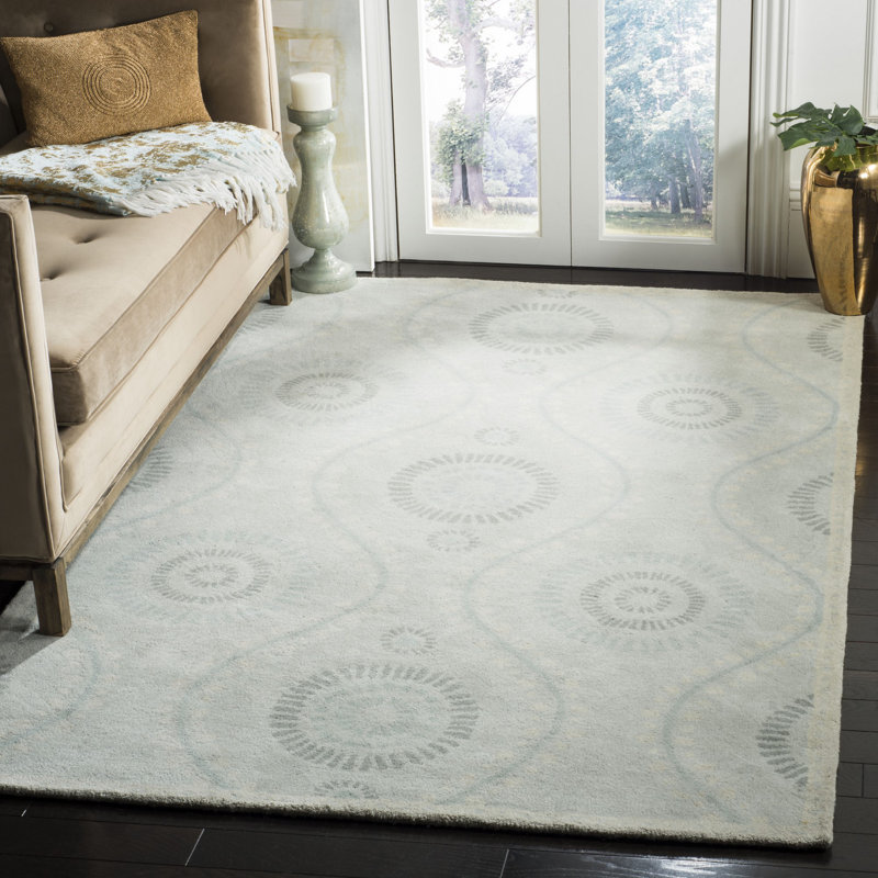 Martha Stewart Hand Tufted Wool Geometric Rug, Rectangle 4' x 6'