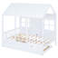 Lit double en bois pleine grandeur avec lit gigogne simple, blanc pour chambre à coucher, lit de jour à base solide, structure