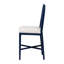 Bali & pari Sergio - Tabouret de comptoir en bois Chippendale avec motif en bambou et coussin de siège rembourré, bleu marine-1758160802