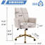 Chaise de bureau rembourrée avec base en métal doré, chaise de bureau pivotante réglable-1189806670