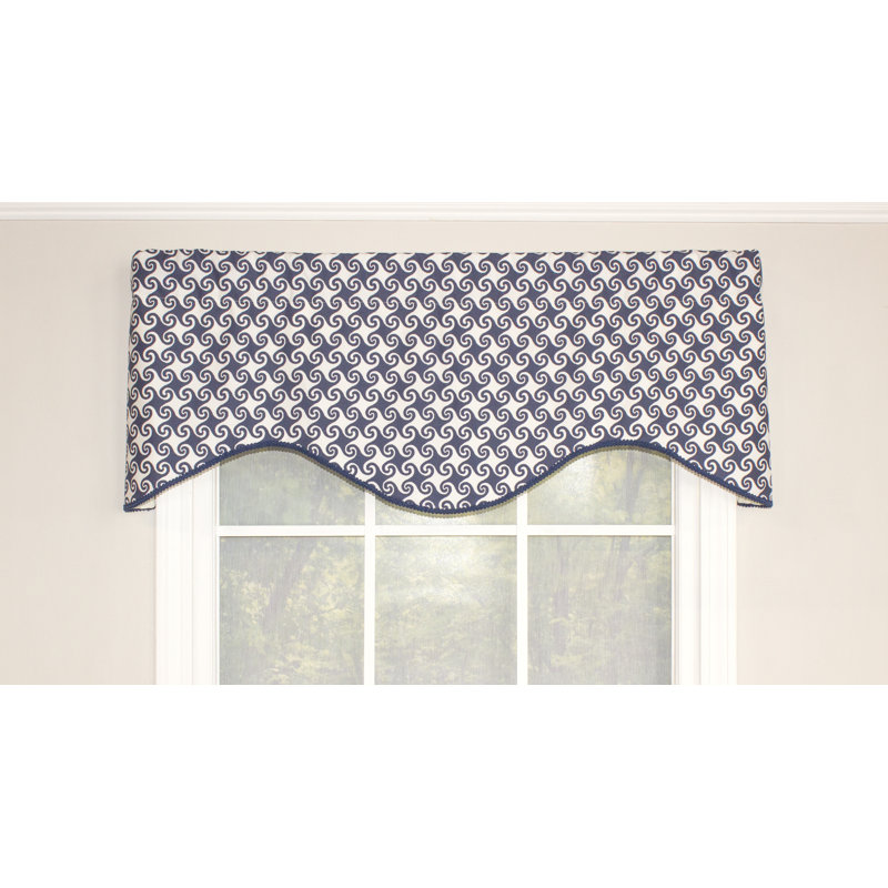 Kiki Cotton Blend Geometric Scalloped Window Valance