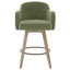 Tabourets de bar pivotants en chenille avec accoudoirs-2048631171