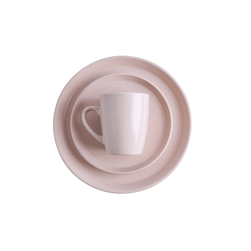 Stone Lain Albie 32-Piece Dinnerware Set Stoneware, Pink